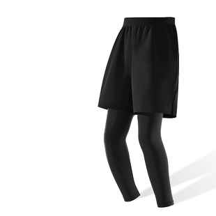 棉致童装男童运动紧身长裤2026新款篮球足球训练假两件儿童裤子潮