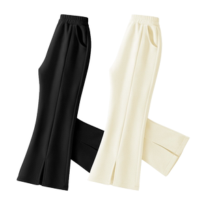 棉致童装女童喇叭裤春秋2025新款女孩洋气时髦开叉裤子儿童阔腿裤