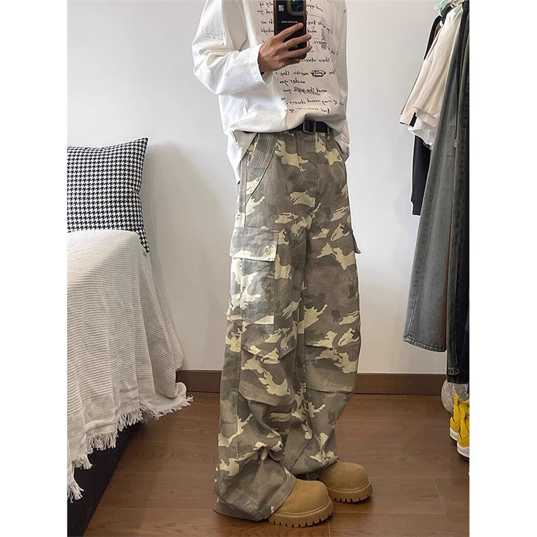 伞兵工装迷彩裤男款美式