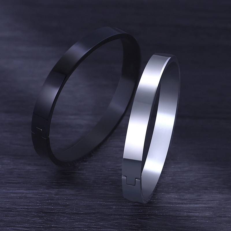 钛钢男士手镯手链潮高级感小众潮牌手环手饰送男生首饰品定制刻字