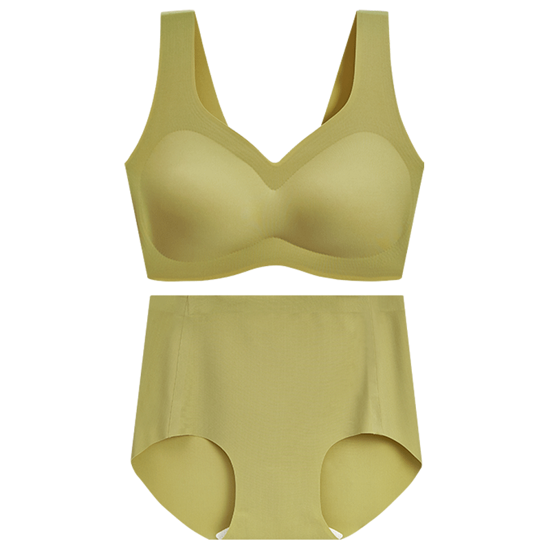 无痕乳胶内衣女套装无钢圈聚拢收副乳防下垂运动睡眠文胸夏季薄款