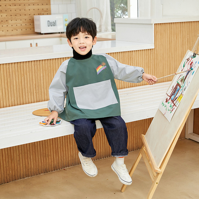 智多贝美卡通聚酯纤维画画罩衣