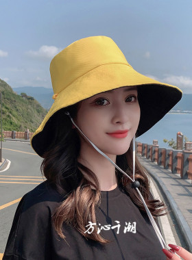 女夏季防晒遮阳帽日系百搭渔夫帽