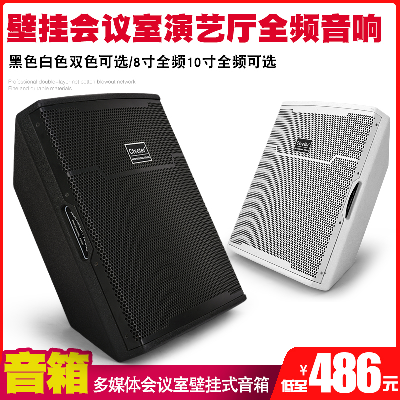会议音箱壁挂10寸全频音箱反射式广播演艺厅多媒体演讲全频音响