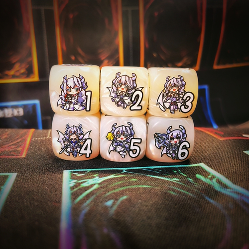 游戏王dice骰子指示物20mm白银城ygo Silver Castle拉比林斯先攻