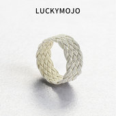 土耳其编织素圈戒指99足银情侣对戒简约设计单身指环高级感食指戒