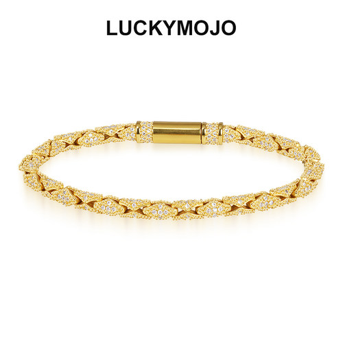 s925纯银复古做旧蛇骨手链男女款