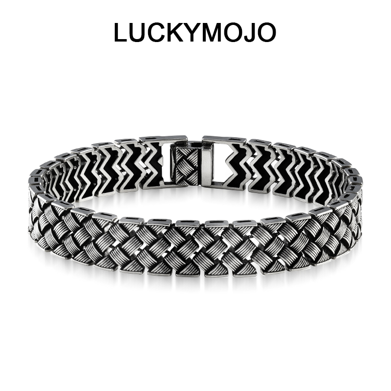 S925银龙鳞男士手链高级复古