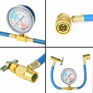 R134A汽车空调制冷剂雪种冷媒表加氟补充加注管检测工具M14