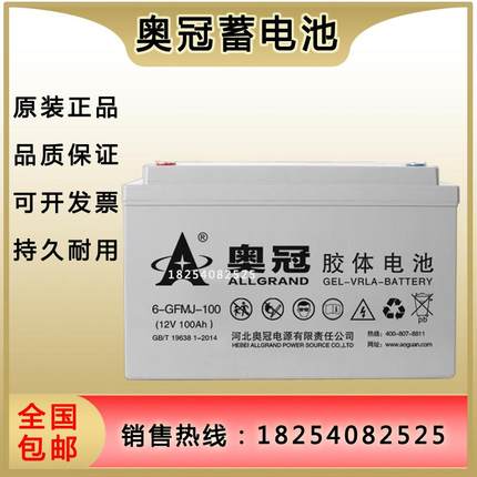 奥冠胶体蓄电池6-GFM12V100AH12V65AH12V150AH12V200AH7AH 120AH