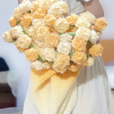 玫瑰花束毯diy自制材料