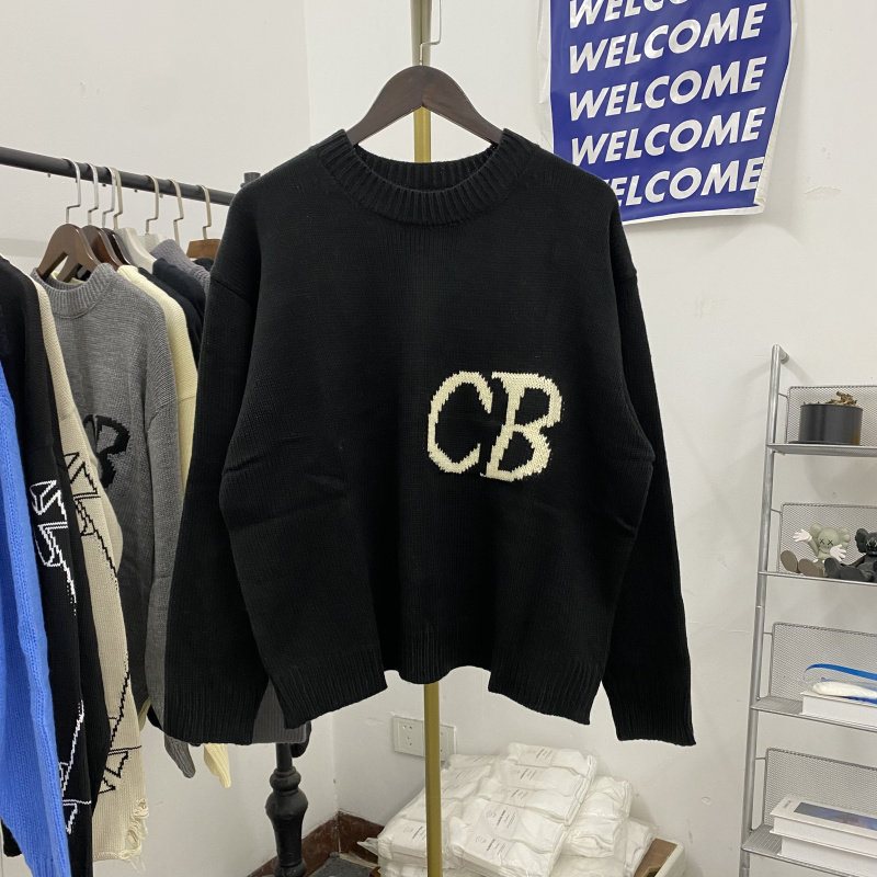 ColeBuxto小众潮牌极简字母毛衣