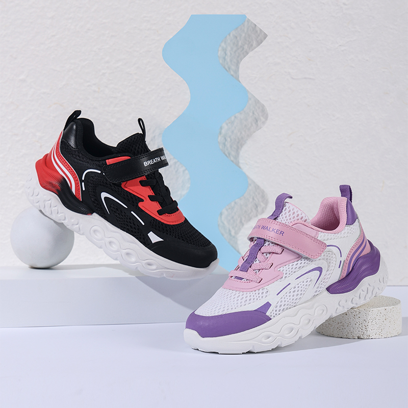 足行健休闲运动鞋中大童魔术贴