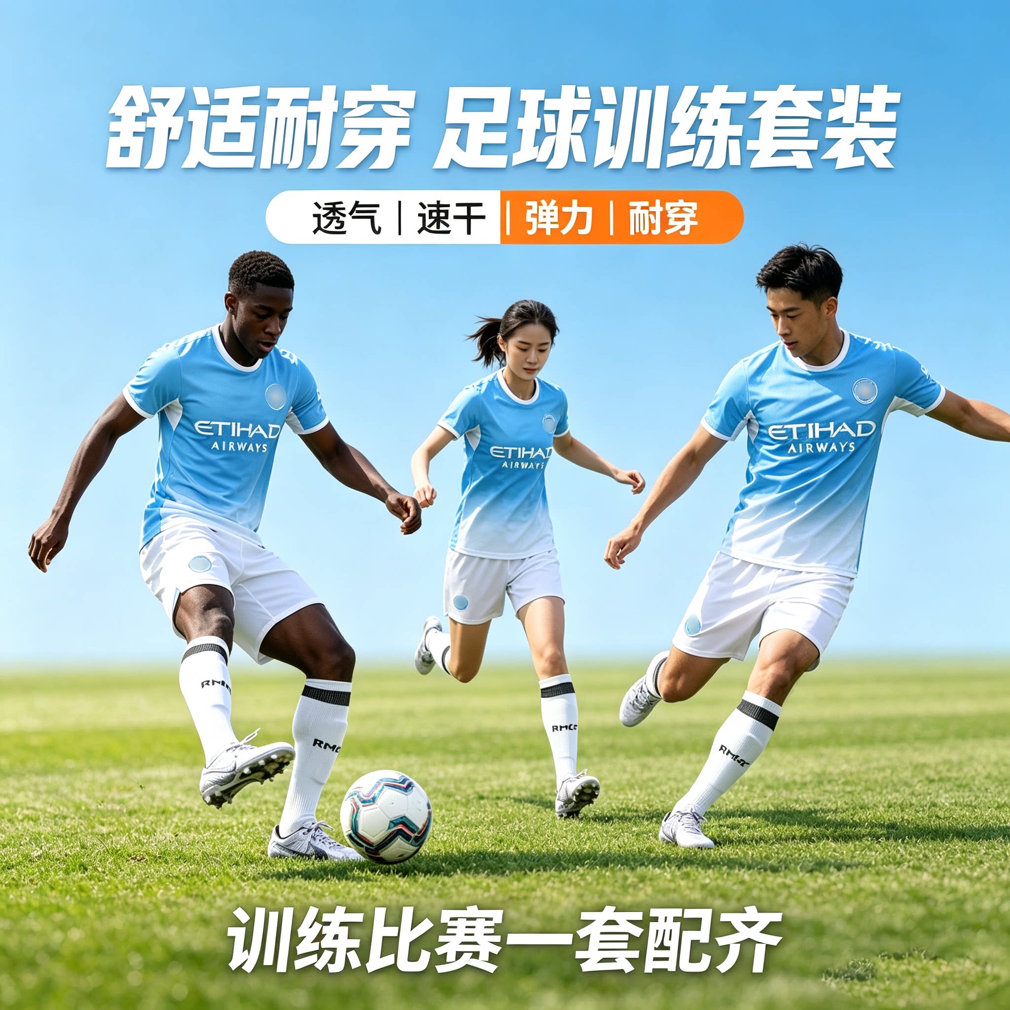 校园足球赛训练服吸汗透气耐穿