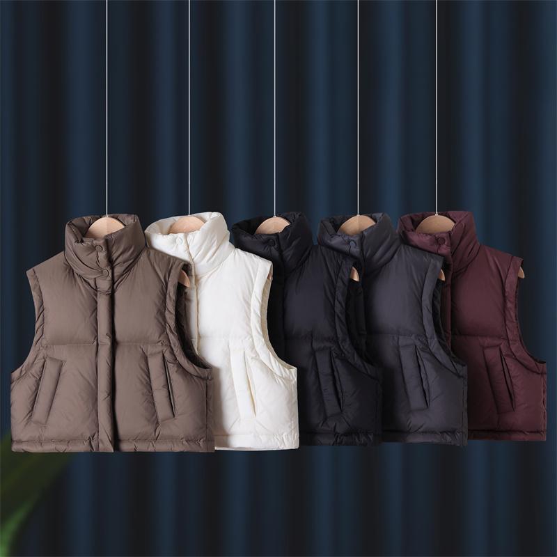 安可拉红马甲休闲立领保暖背心