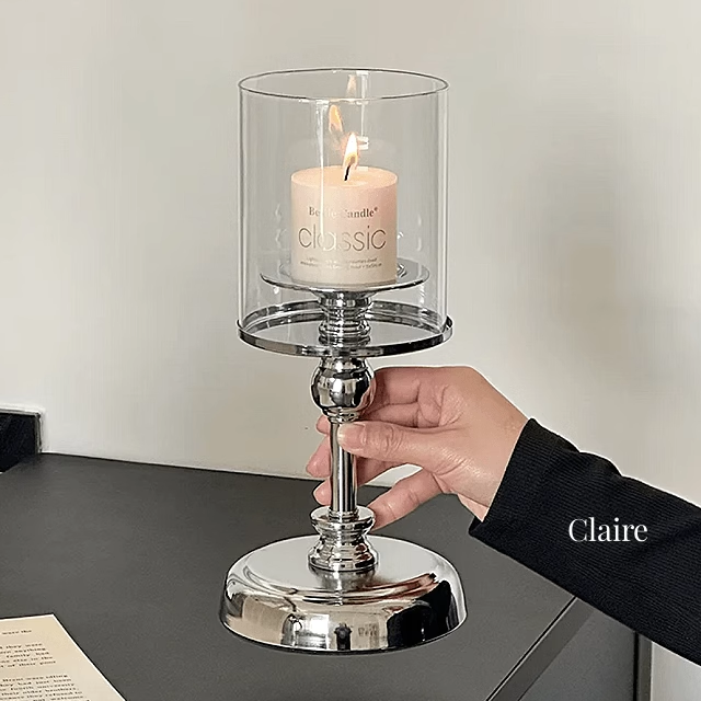 北欧轻奢烛台中古风高颜值家居格调装饰品玻璃烛台电镀工艺蜡烛台,家居饰品,烛台,淘宝优惠券,粉丝福利购,淘宝优惠卷