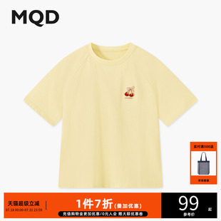 T恤 女大童夏季 新品 学院风甜美卡通插肩袖 上衣亲肤舒适儿童短袖