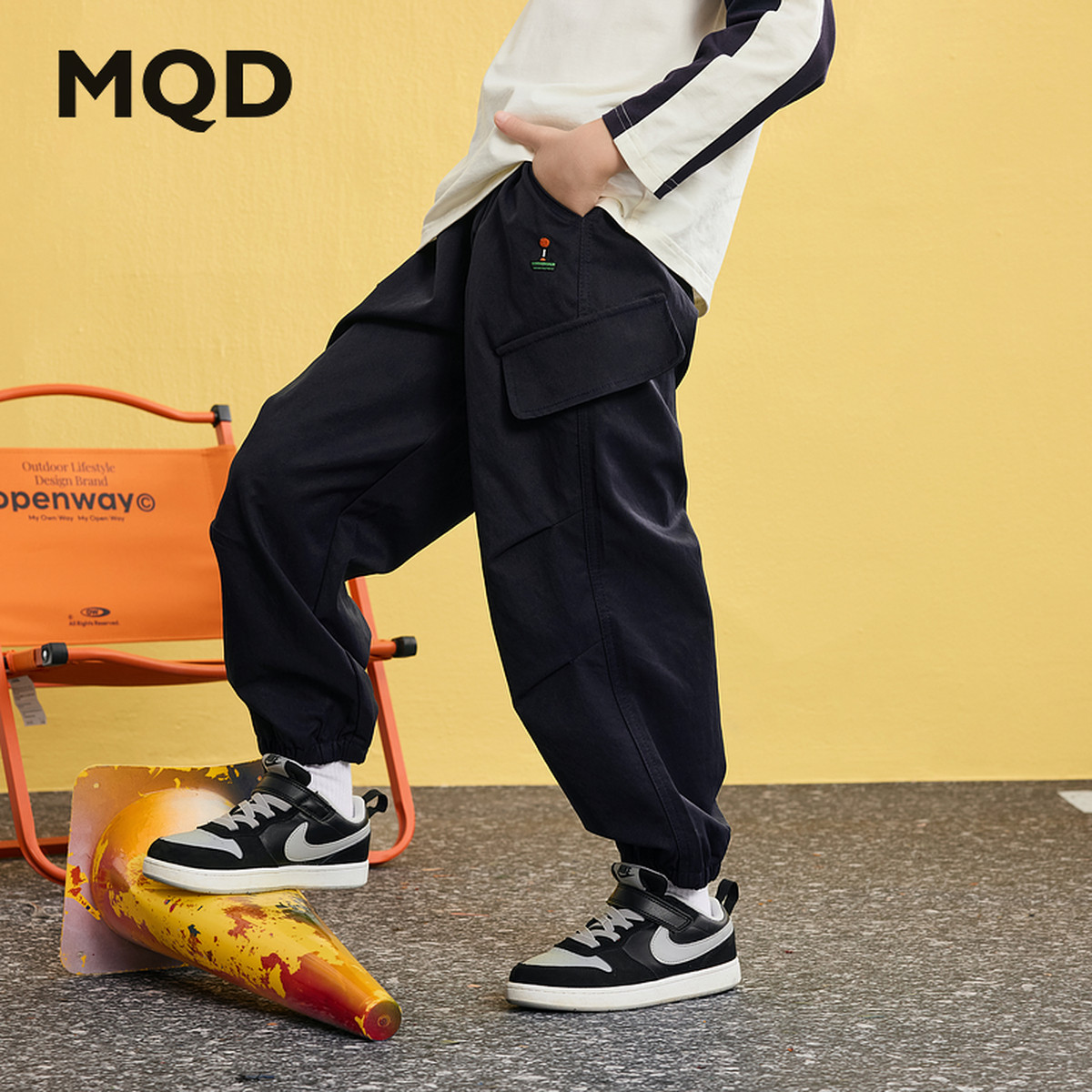MQD男童25春新品户外工装裤中大童露营登山裤子休闲裤图片