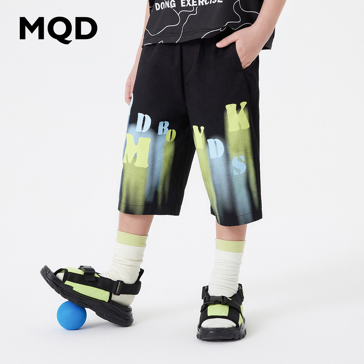 MQD七分运动裤子潮童装休闲裤
