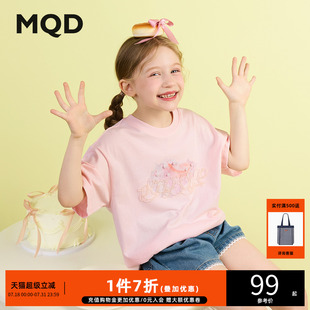 女大童夏季 T恤 新品 学院风甜美出游穿搭休闲亲肤轻薄短袖
