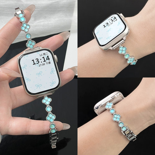 北想红米watchs6花型镶钻手表带