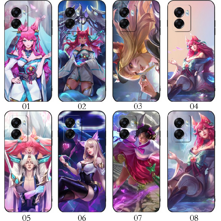 九尾妖狐LOL阿狸 适用 红米 12/GT Neo2/12R/Turbo/11E/K60/realme Q3i/V30t/Note 13/GT2/V30/V23/10手机壳