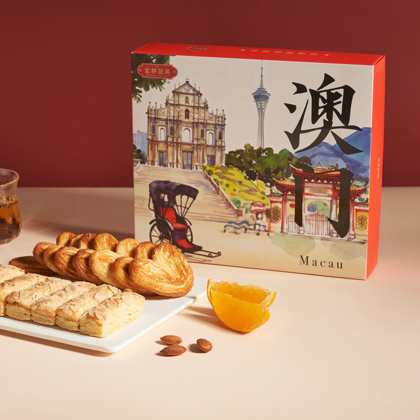 英记饼家澳门打卡特产过年春节礼盒饼干蛋卷糕点新年零食儿童小吃