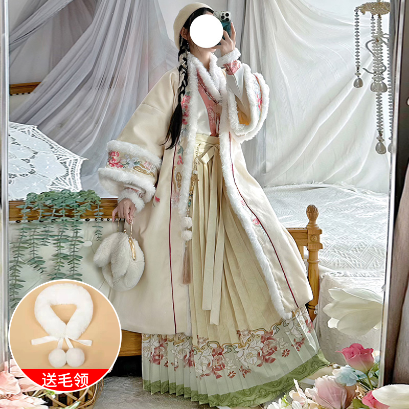 念三月秋冬加绒加厚刺绣宋制汉服