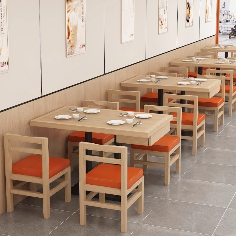 加厚升级商用餐桌椅120*60