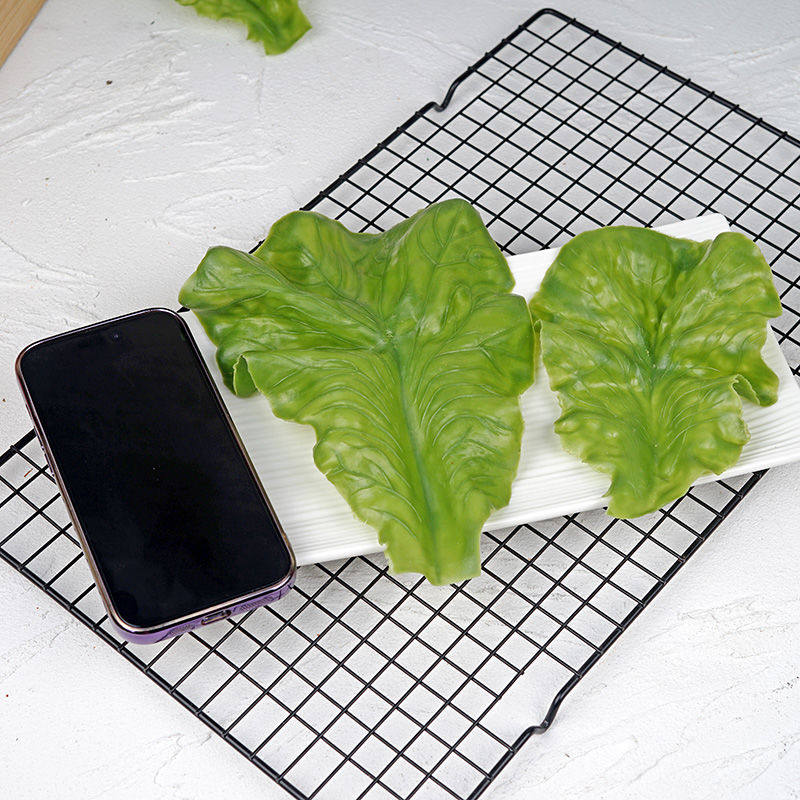 软塑胶仿真生菜叶子模型假蔬菜大号生菜叶片装饰摆盘厨房餐盘垫片
