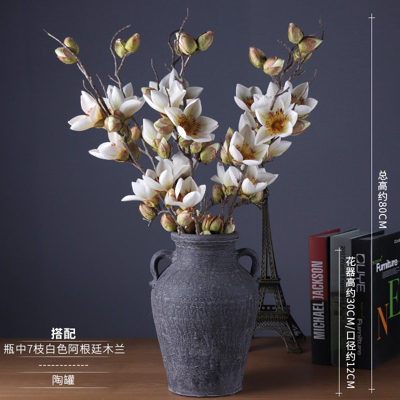 仿真木棉花枝农家风民宿院内装饰布置庭院造景红色长款仿真花枝条