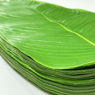 芭蕉叶水果店装饰用品树叶餐垫香蕉垫手抓饭仿真绿色假塑料大叶子