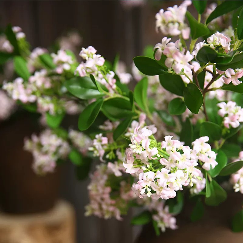 千里香丁香花仿真花假花摆设客厅花束家居插花餐桌花艺装饰摆件