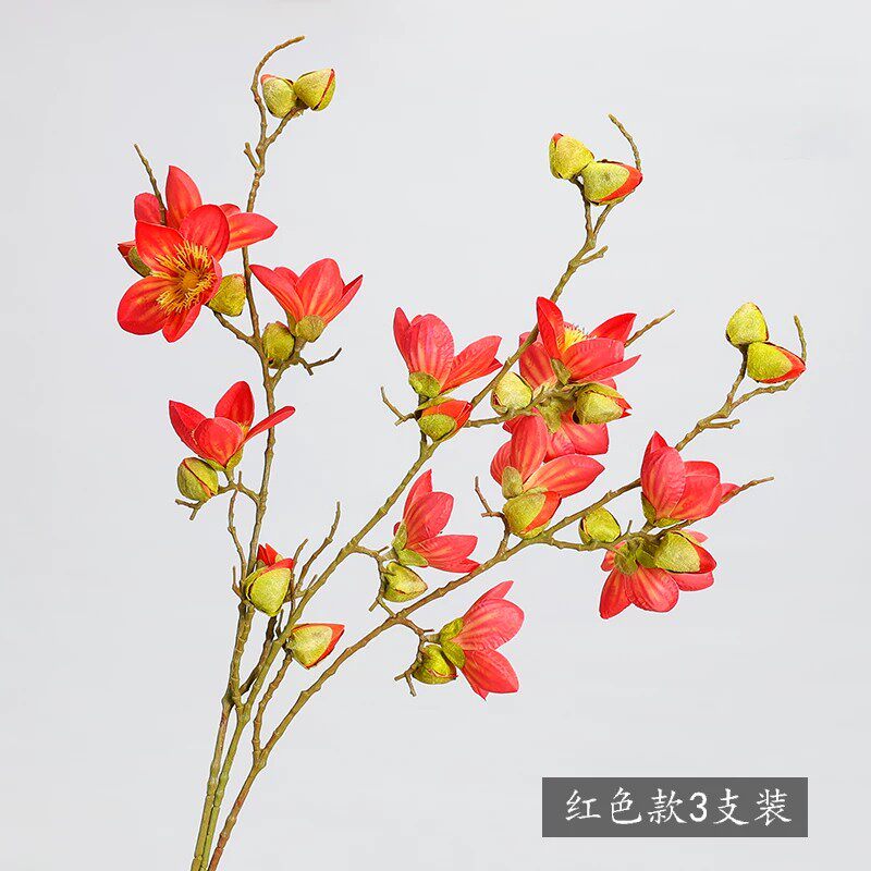 精致高枝木棉花假花仿真花摆设