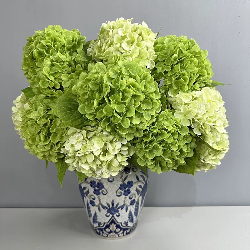 仿生假花绣球花仿真花蓝色保湿手感花束客厅摆件摆设插花装饰假花