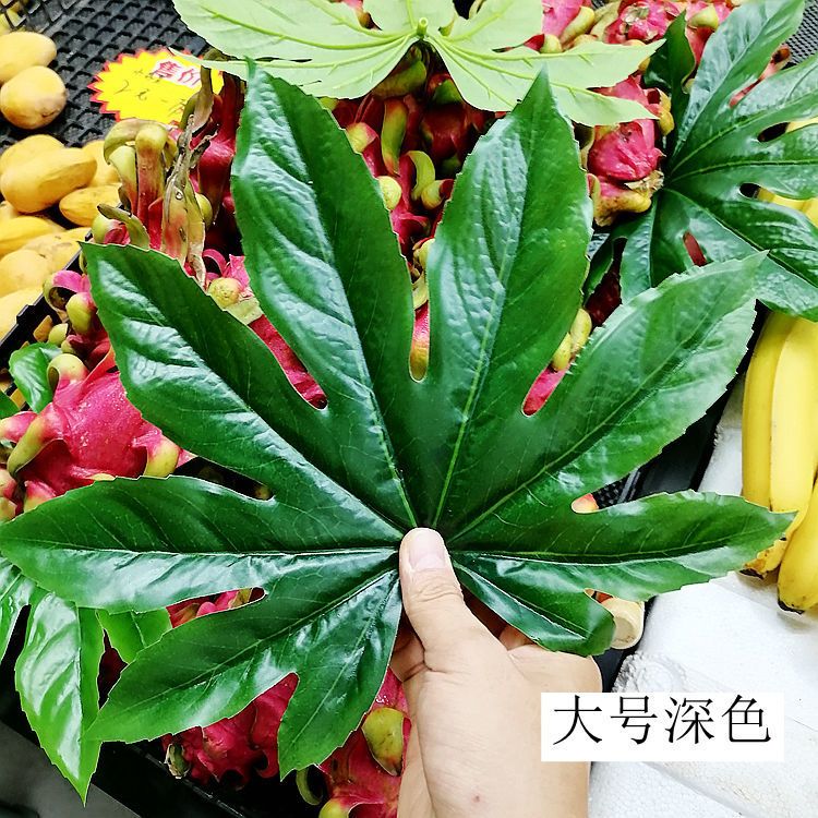 仿真八角金盘叶水果店装