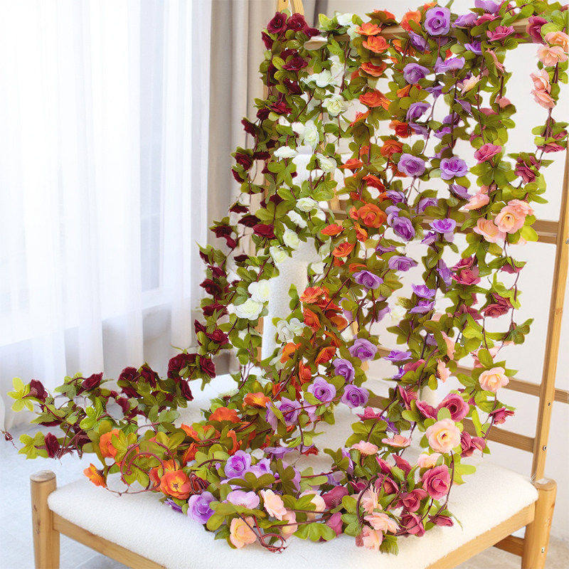 假花藤条蔓壁挂缠绕空调