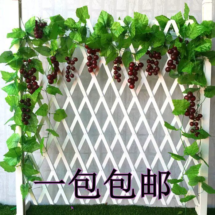 仿真水果藤条葡萄叶假花藤蔓室内吊顶空调管道装饰品绿植蔬菜挂件