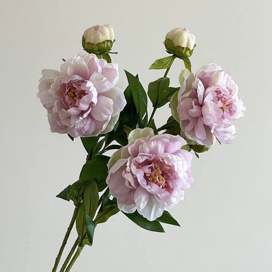 大号花头仿真芍药牡丹 落地花瓶插花客厅玄关轻奢假花装饰花束