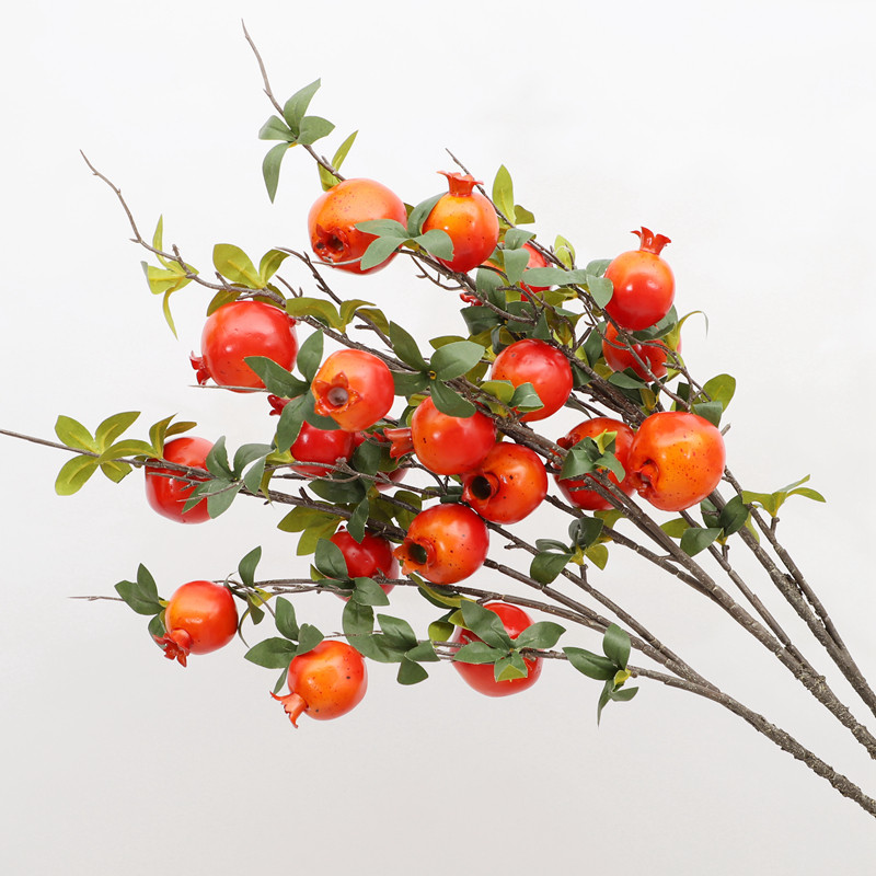 仿真花石榴果柿子果实假
