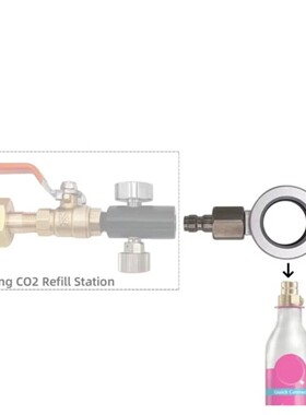 二氧化碳8mm快速配适配器适用于Sodastream DUO/Terra/Art