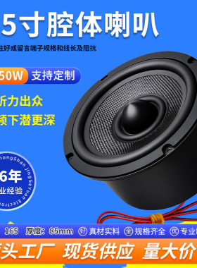 精歌源6.5寸腔体音箱6欧50W双低频多媒体广告屏重低音喇叭扬声器