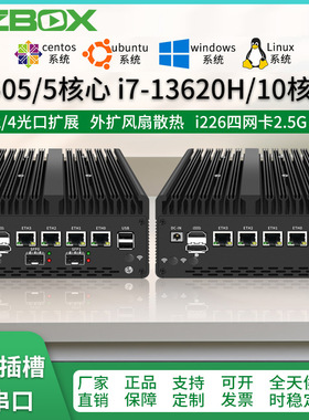 4口2.5G万兆光口12代8505/i5-13420H/i7-13620H万兆工控迷你主机