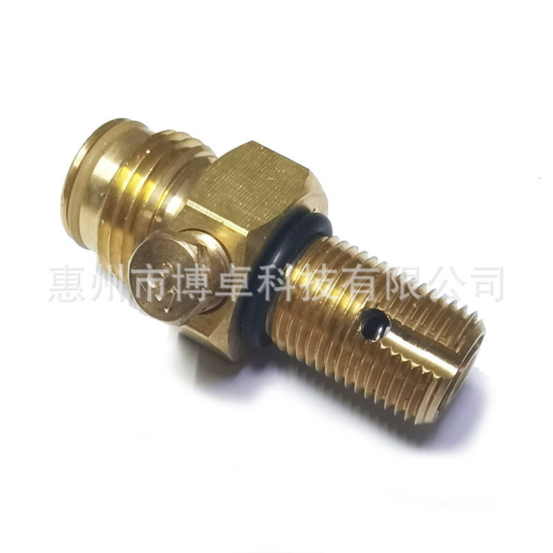 高压气瓶阀门5/8UNF-18针阀G1/2输出接头跨境热卖亚马逊速卖通