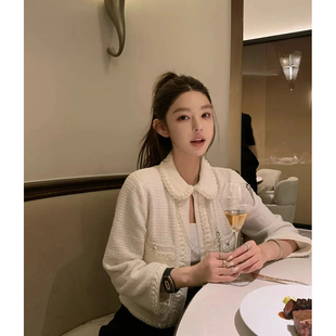 法式复古小香风外套洋气减龄设计感气质高级感针织毛衣开衫上衣女