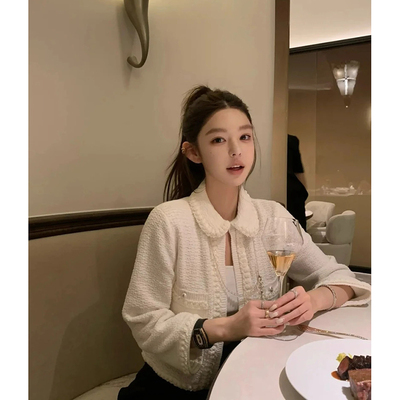 法式复古小香风外套洋气减龄设计感气质高级感针织毛衣开衫上衣女