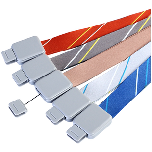 德致伸缩扣挂绳20MM易拉扣胸卡公交门禁胸牌卡套医生护士胸卡夹子工作学生工厂员工牌证件接送卡商务风格