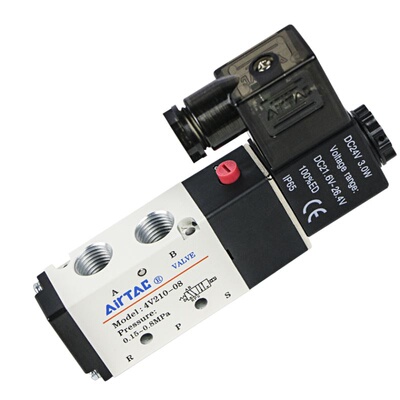 速发新电电磁气动阀4210-08换向控制阀开关2阀品子24线圈2O0