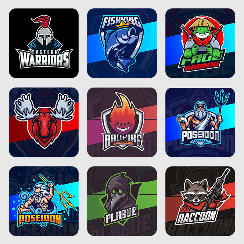 商标标志字体设计原创战队队徽电竞商标logo设计卡通头像车队球队