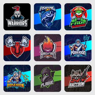 商标标志字体设计原创战队队徽电竞商标logo设计卡通头像车队球队